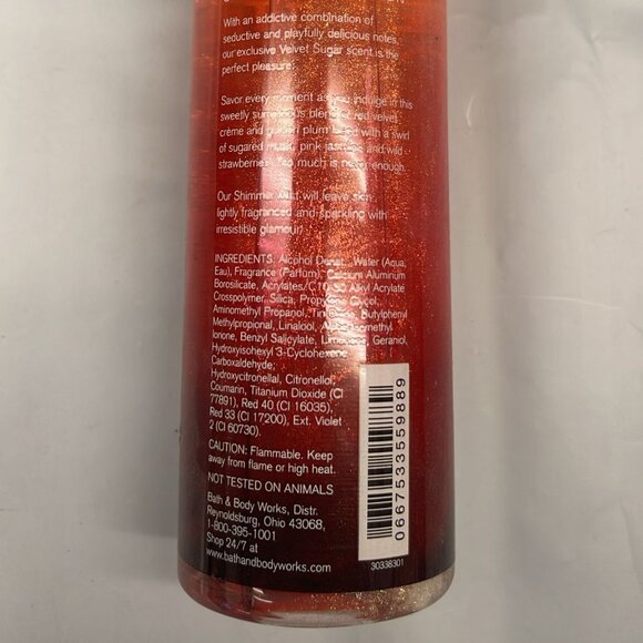 NEW Bath Body Works VELVET SUGAR Shimmer Mist,  8 oz/ 236mL - Picture 5 of 5